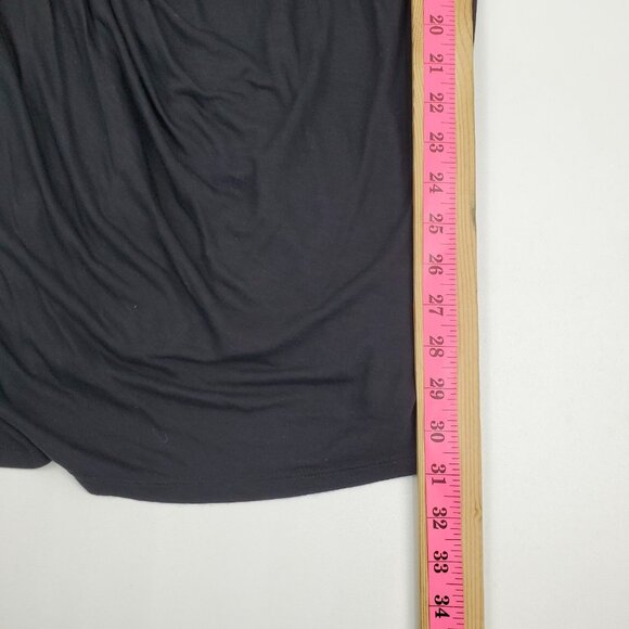 Daisy Fuentes NWT Womens L Black Draped 3/4 Sleeve Rayon Tunic Top Evening - Picture 16 of 16